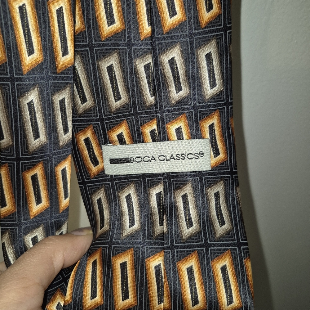 Boca Classics One Size Geometric Patterned Men's … - image 4